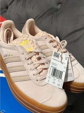 adidas Gazelle Pale Pink Suede Sneakers with Gum Sole